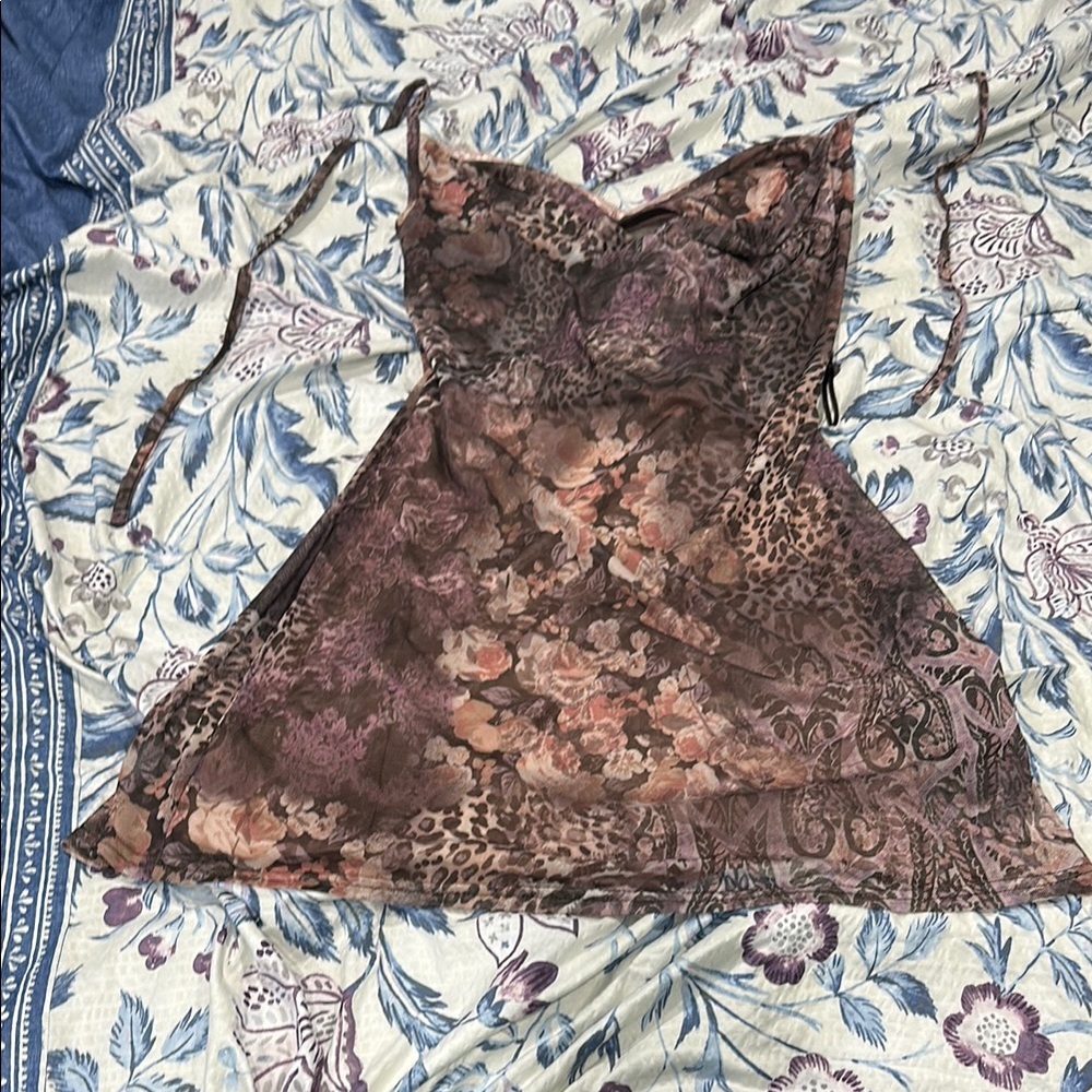 Floral and Animal Print Dress